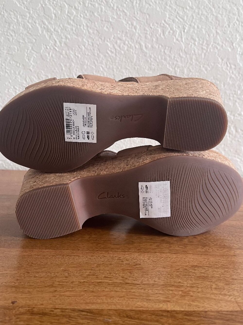 Clarks Collection Giselle Beach Sand Suede Wedge Platform Sandal 6 - Picture 14 of 15